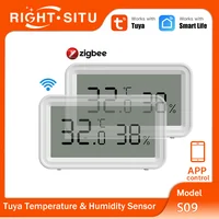 Tuya Zigbee WiFi Sensor de temperatura y humedad aplicación remota Control SmartLife funciona con Yandex Alexa