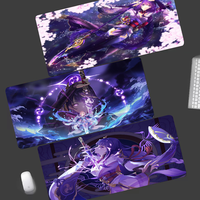 Raiden Shogun Genshin Impact 90x40cm Big Thickened Mouse Pad Oversized Gaming Keyboard Notebook Table Mat For Teen Girls Bedroom