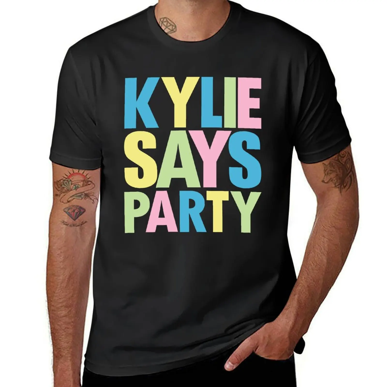 

Kylie Minogue - Kylie Says Party T-Shirt cute clothes summer top big and tall t shirts for men