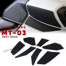 Pour Yamaha MT03 MT-03 MT25 2020 2021 Peau de serpent Protecteur De Réservoir Poignées MT 03 MT 25 Protecteur Autocollants Genou Côté Carburant Tapis De Traction