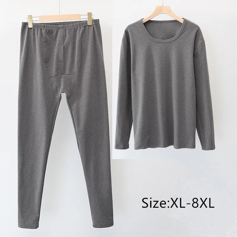 Men Thermal Underwear Sets Dralon 7XL 8XL Long Johns Warm Underpants Base Shirt Tops 2 Piece Plus Size Male 6XL Male Clothes