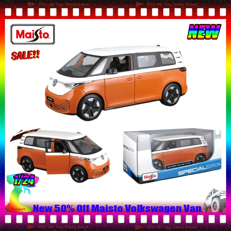 

New 50% Off Maisto 1:24 Volkswagen Van Alloy Car Model Metal Car Models Ornament Collection Boy Collection Decorative Toys Gifts