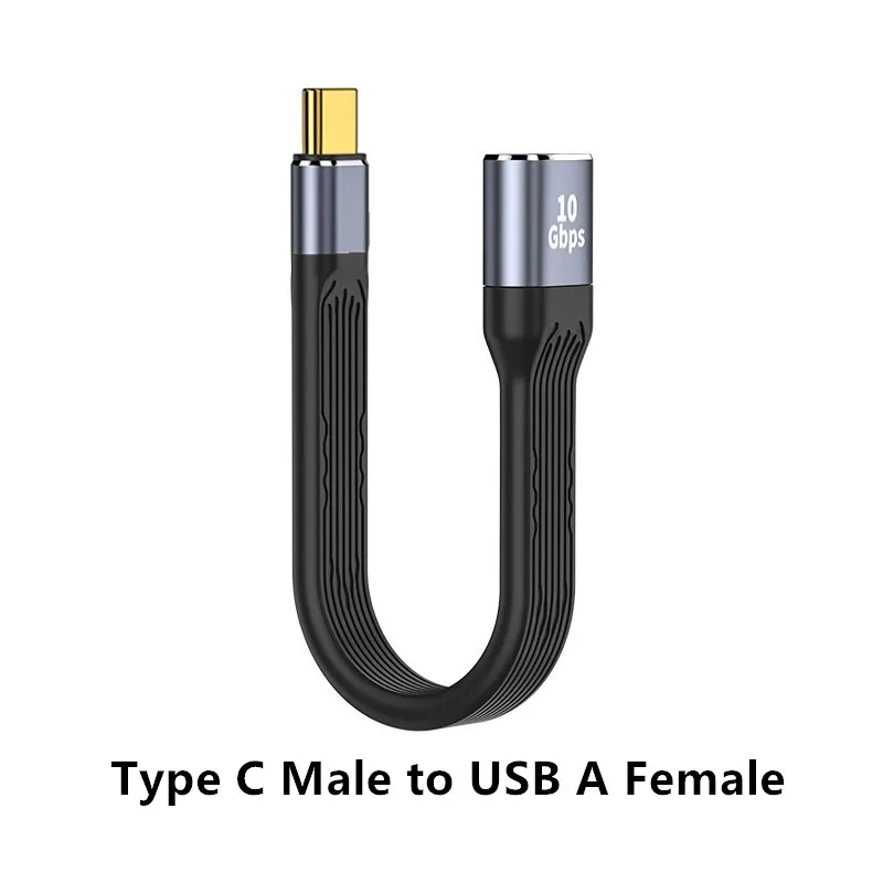 USB3.1 to Type C 10Gbps Gen2 OTG Date Cable Male to Female Data USB C charge Cord for PC TV Hard Disk Extension Short Cable 13cm