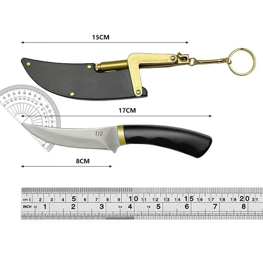 ABS Handle Pocket Knife With Sheath Outdoor Camping Knife EDC Self-defense Survival Gadgets Sharp Military Tactical Knives