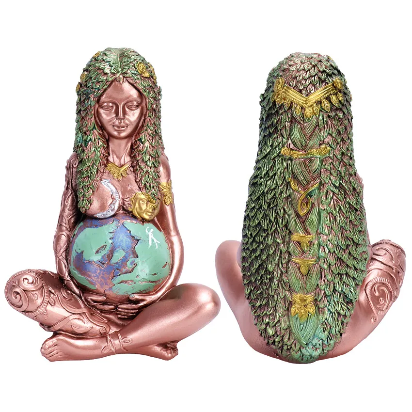 Mother Earth Art Statue Millennial Gaia Statue Mythic Figurine Millennial Gaia Statue Mother Earth Goddess Art Statue Home Decor