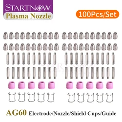 Startnow AG60 Plasma Welding Nozzle 100PCS Consumables kit For SG55 WSD60 Torch with Pilot Arc Function Handheld Cutting Parts