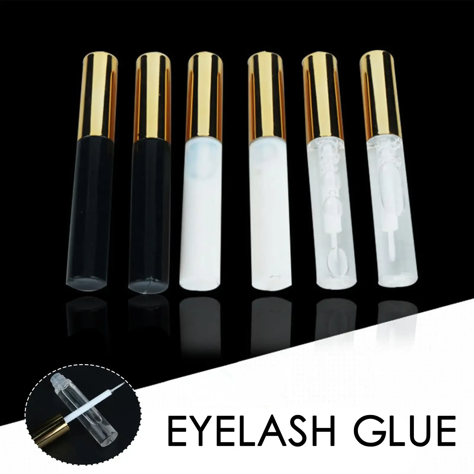 5ML False Eyelash Glue Quick Dry Adhesive False Eyelash Waterproof Transparent Long-lasting Tool Glue Cosmetic Eyelash