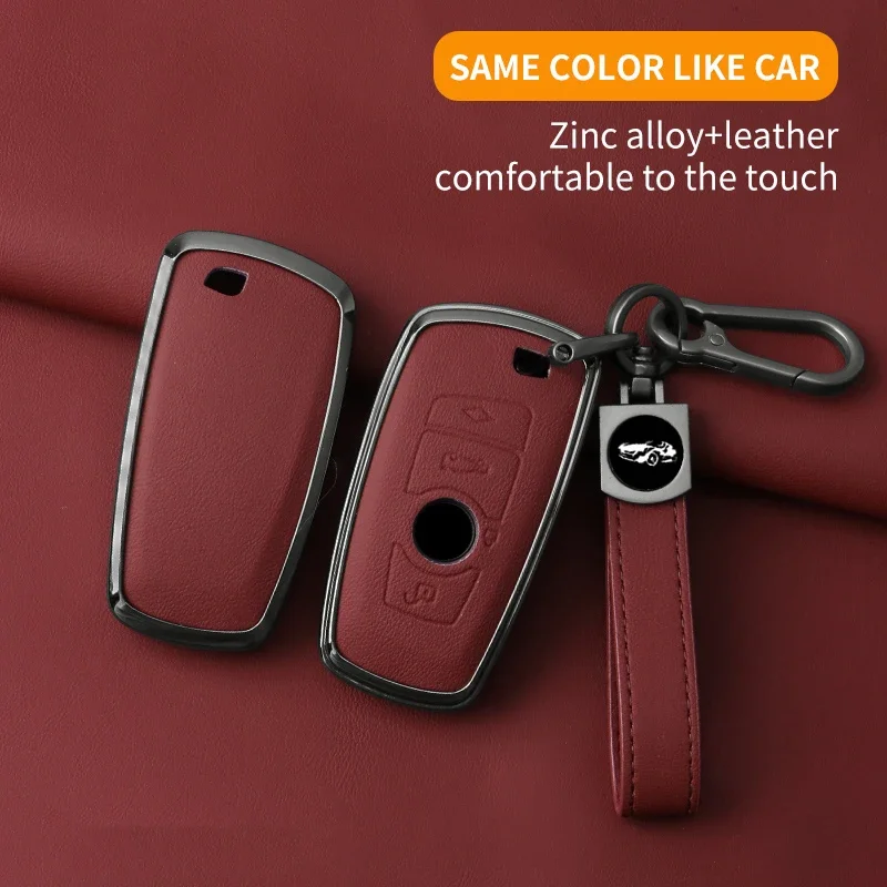 

For BMW Car Key Case Cover 1 2 3 4 5 6 7 Series X1 X3 X4 X5 X6 F36 F25 F26 F30 F34 F10 F07 F20 Z10 G30 F15 F16 Alloy Leather