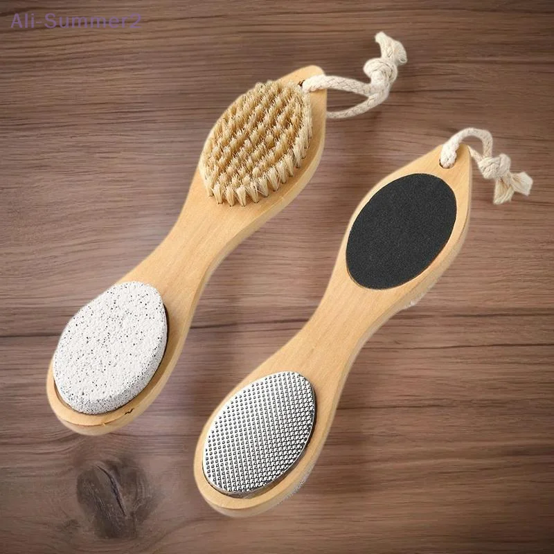 {MX} 1/2個入り 4-in-1 足用やすり 石鹸石 角質除去 死んだ皮膚の洗浄ブラシ ペディキュア研磨 足ケアツール