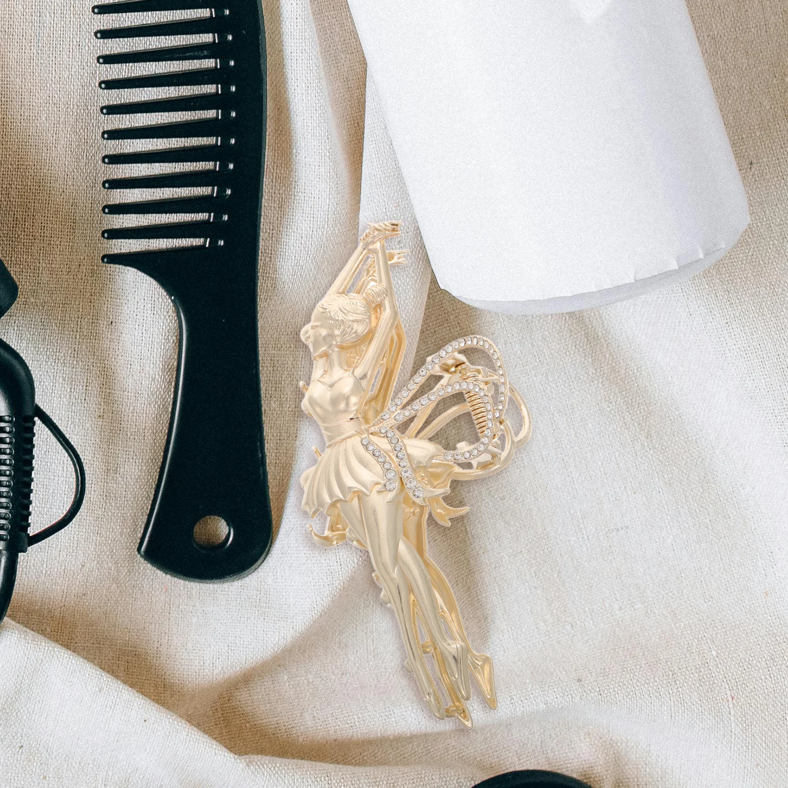 

Cute Ballet Girl Claw Clip for Valentine's Day Prom Party Elegant Updo Hold Hair Back of Head Creative Shark Clip Fashion Hair