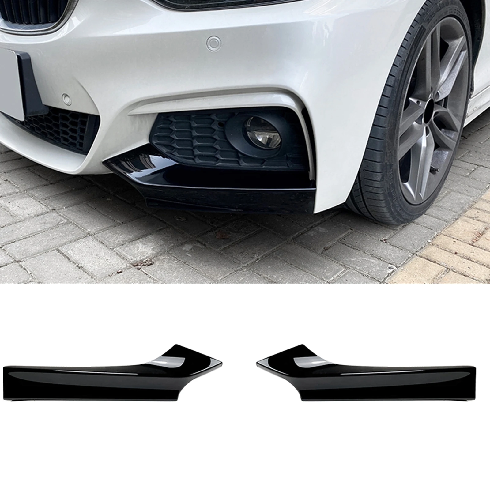 

Front Bumper Side Lip Cover For BMW 2 Series F22 F23 M235i M240i 220i 228i 230i M Sport 2014-2022 MP Style Air Vent Spoiler Trim