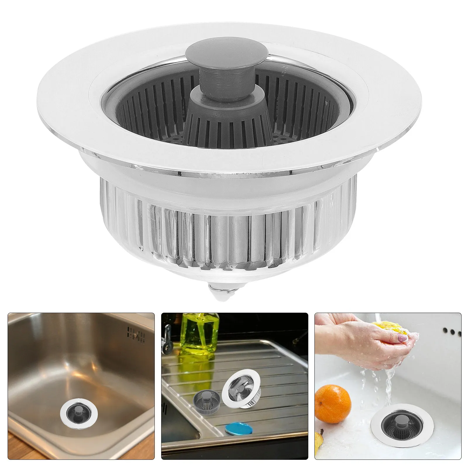 Sink Strainer Small Stainless Steel Kitchen Sink Drain Catcher Basket Fine Mesh Drain Strainer Food Residue Stopper