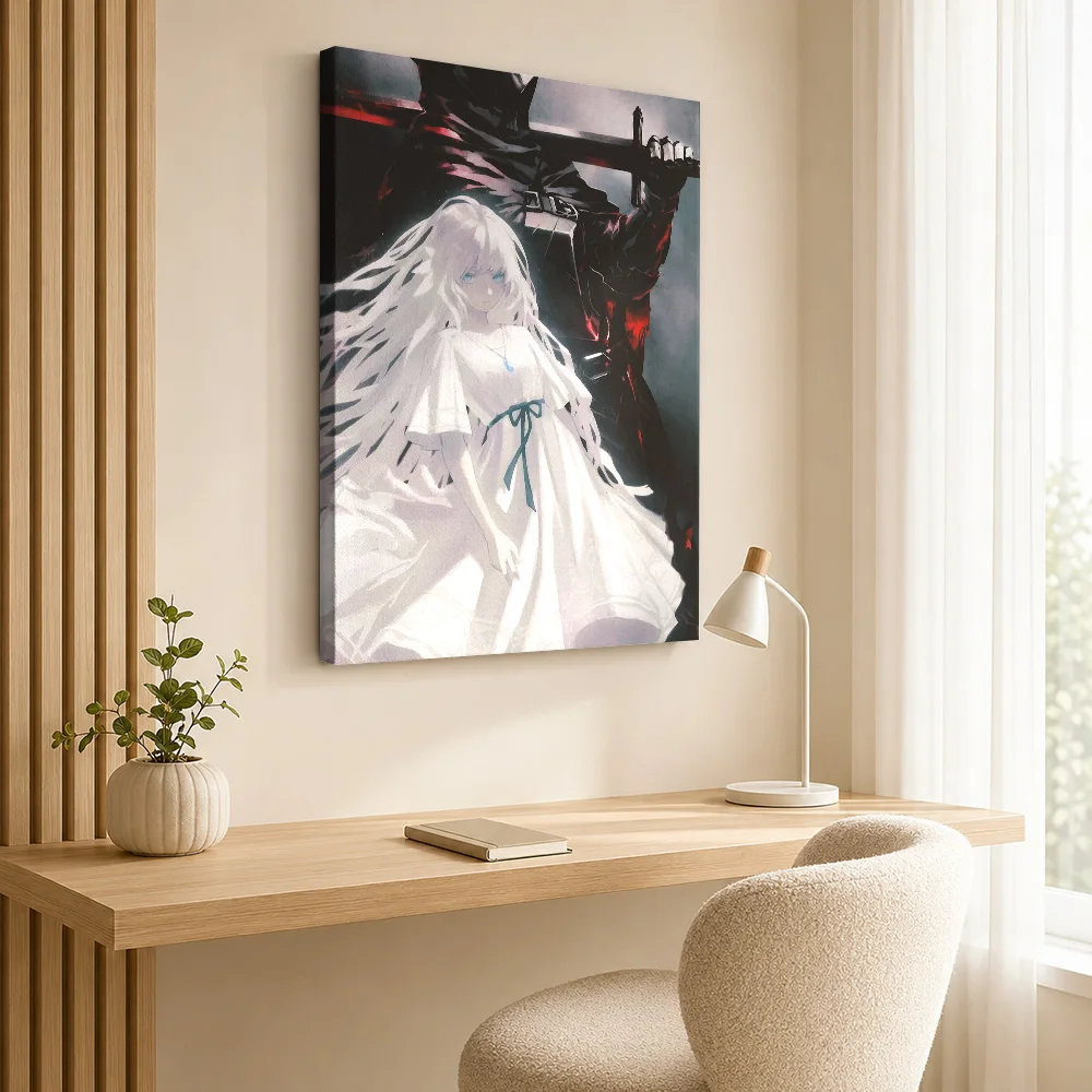 ENDER LILIES Framed Canvas Print Poster Custom Gaming Anime Wall Art for Game Room Dorm Decoration Ready to Hang Gift for Fans