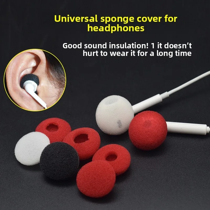 

Universal Thickened Earbud Covers Cotton Sponge Tips For Apple Earbuds Soft Noise-Isolating Cushions For Comfortable Wearing
