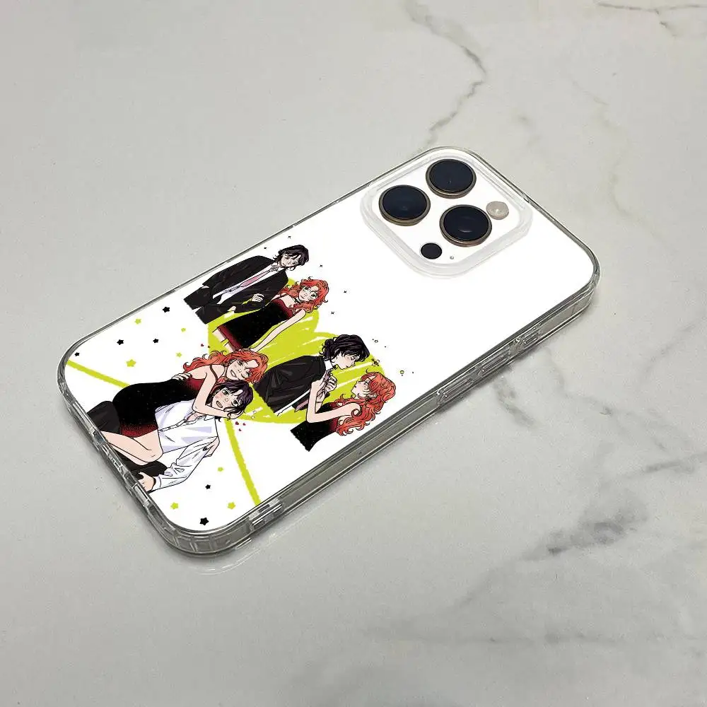 حافظة هاتف T-Tgswiiinyaa K-KiniOto M-MitsuAya Mitsuki Aya لهاتف iPhone 16,15,14,13,12,11 Plus,Pro,Max,Plus,E,SE4,Mini Transparent