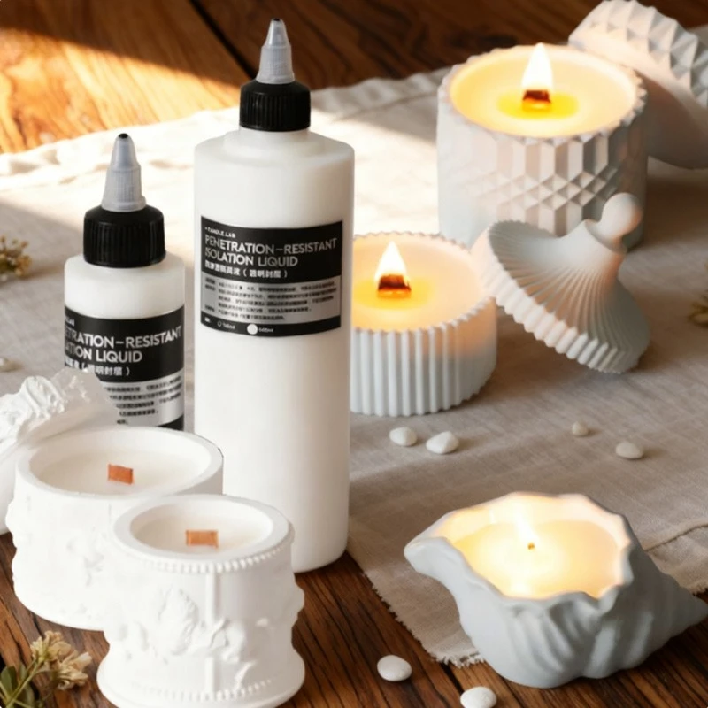 100/500ml Anti-penetration Isolation Liquid Transparent Sealing Layer Waterproof Anti-wax Gypsum Coconut Shell Candle Container
