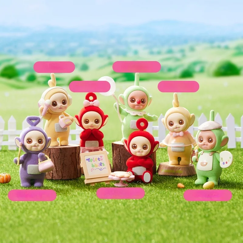 Authentieke Miniso Teletubbie Anime Surprise Blind Box Tinky Winky Dipsy Laap Po Handgemaakte Blinde Doos Winkelraam Bureau Decoratie