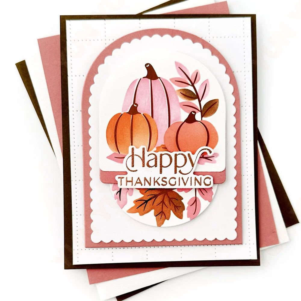 All Around Autumn Sundry Sentiments Stamps Dies Harvest Hues Layering Stencil DIY Greeting Card Scrapbooking Christmas 2025 New