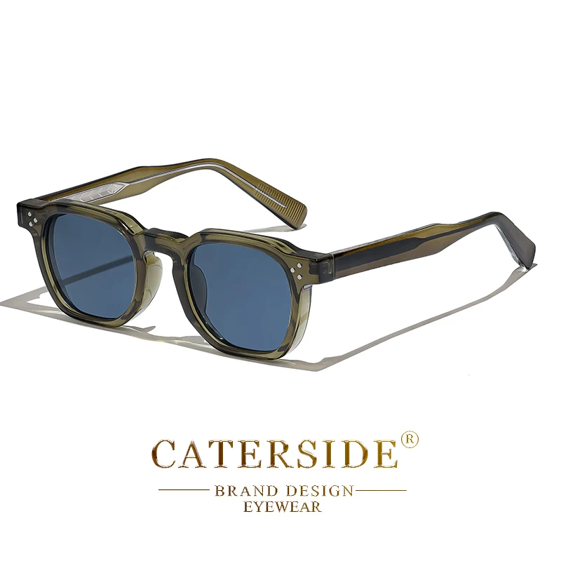 CATERSIDE Neue Retro-Punk-Sonnenbrille für Herren, quadratisch, personalisiertes Design, Brille für Damen, modische Partybrille, Festival-Geschenk, 2 Stück 4
