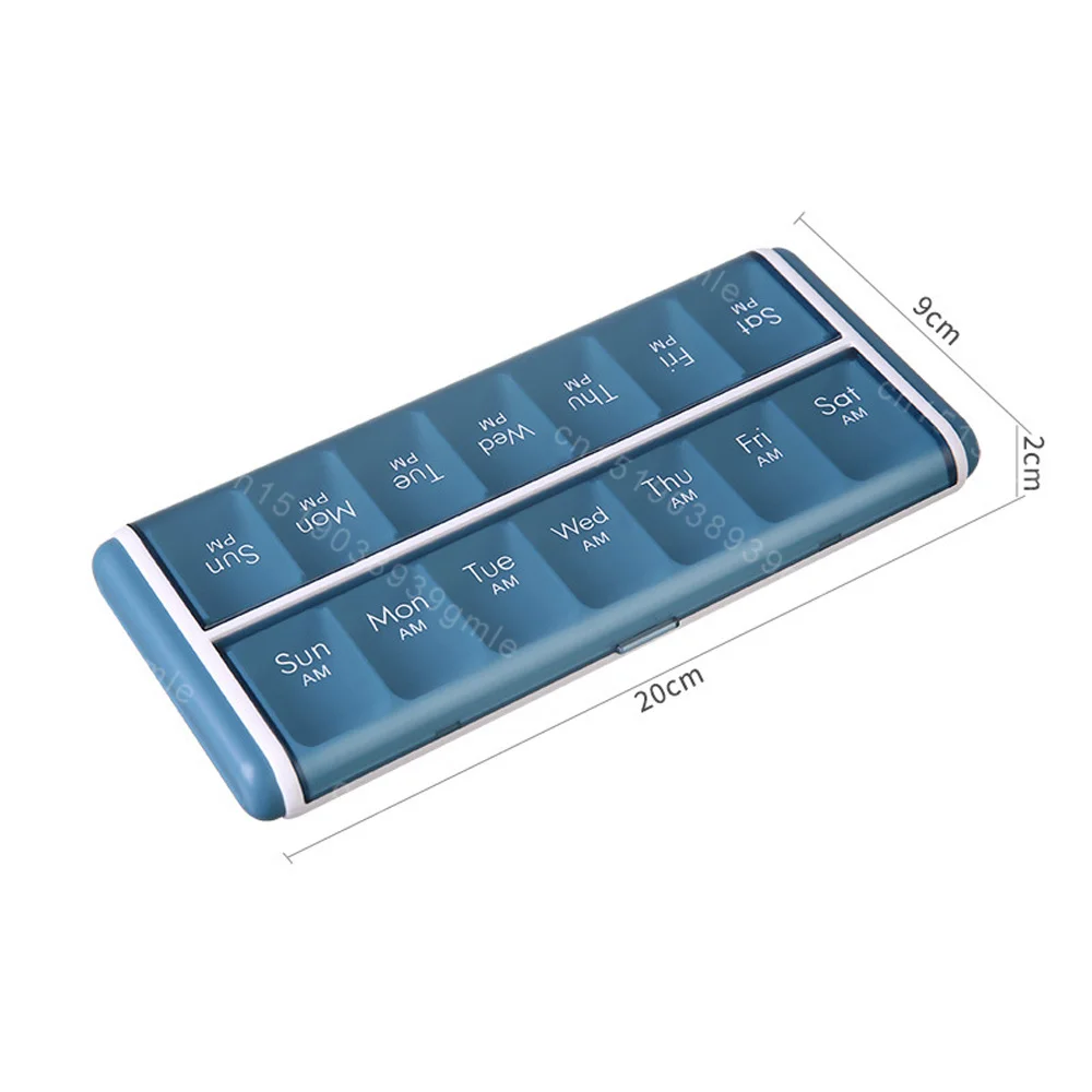 14 Grids Small Pill Cases Organizer Box Weekly Travel Pill Organizer Portable Pocket Pill Case Holder Plastic Container Box image 6