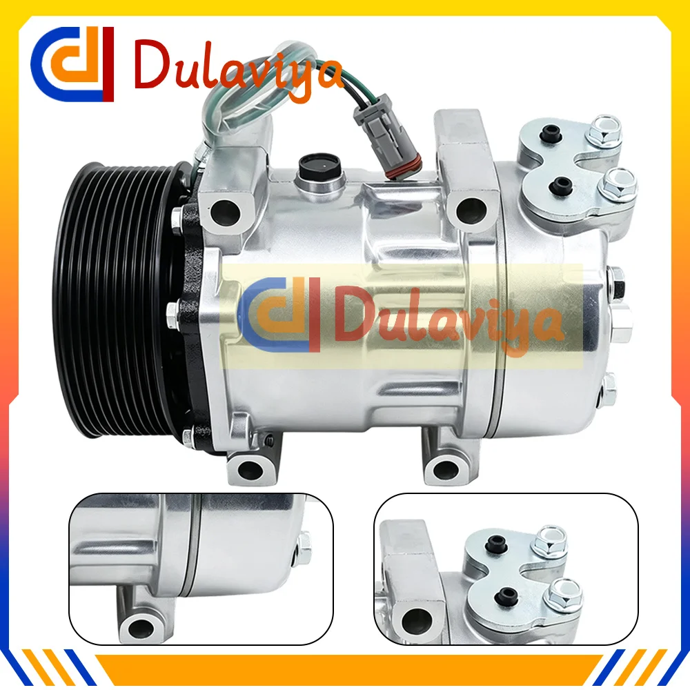 AC Compressor And Clutch for SCANIA P G R T Series R380 R340 G420 R500 R580 R620 8295 SD7H15 1531196 1888032 24V