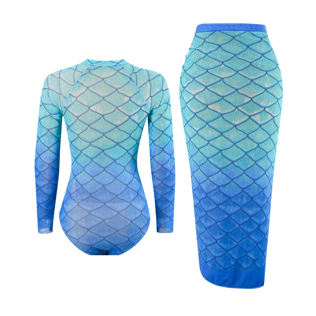 S - XXL Neu mit Hose, langärmelig, mit Reißverschluss, bedruckt, einteiliger Badeanzug, Damen-Badebekleidung, gepolsterter Badeanzug, Badeanzug, Schwimmanzug V7337 – Detail 27