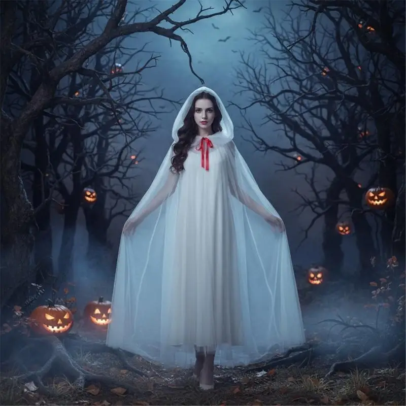 31BF Transparent Dress For Halloween Witch Character Transformation
