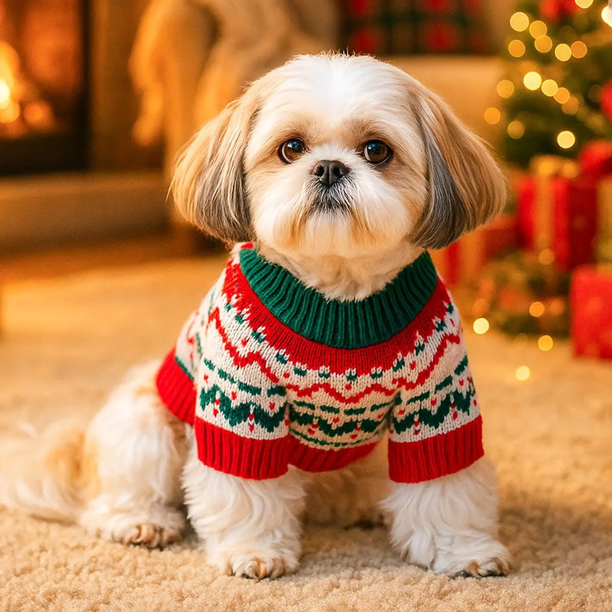 Festive Christmas Halloween Winter Pet Knitted Sweater Soft Warm Cute Cartoon Patterned Apparel For Small Medium Dogs Cats Multi