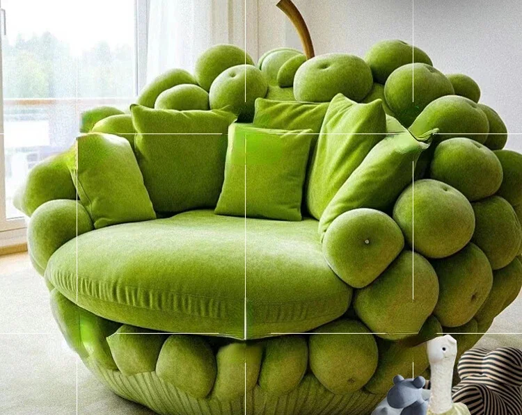 Fruit, watermelon, orange sofa chair