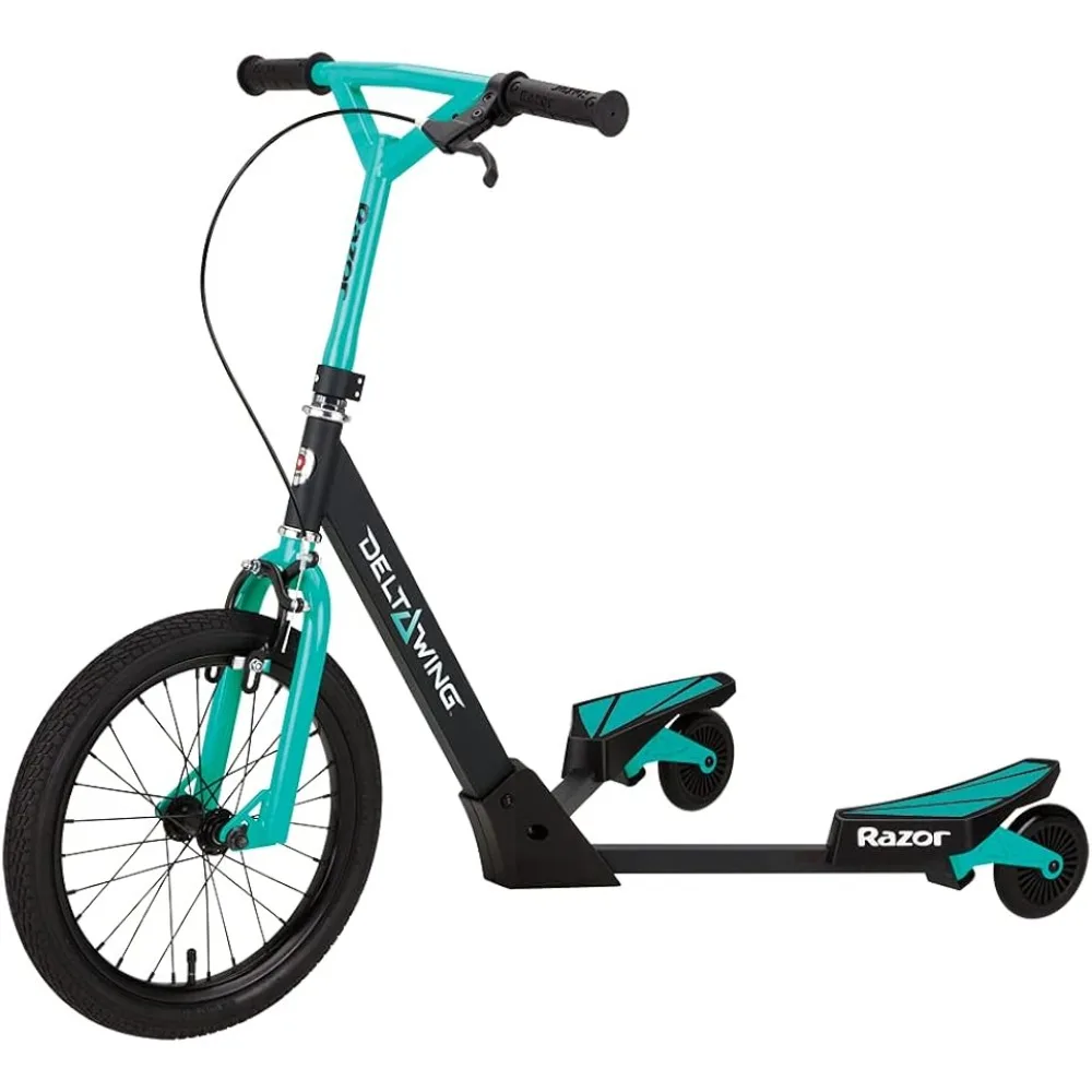 

Children's Scooter DeltaWing Scooter Black/Mint Green Kickboard One Size Scooters Cycling Sports Entertainment Free Shipping