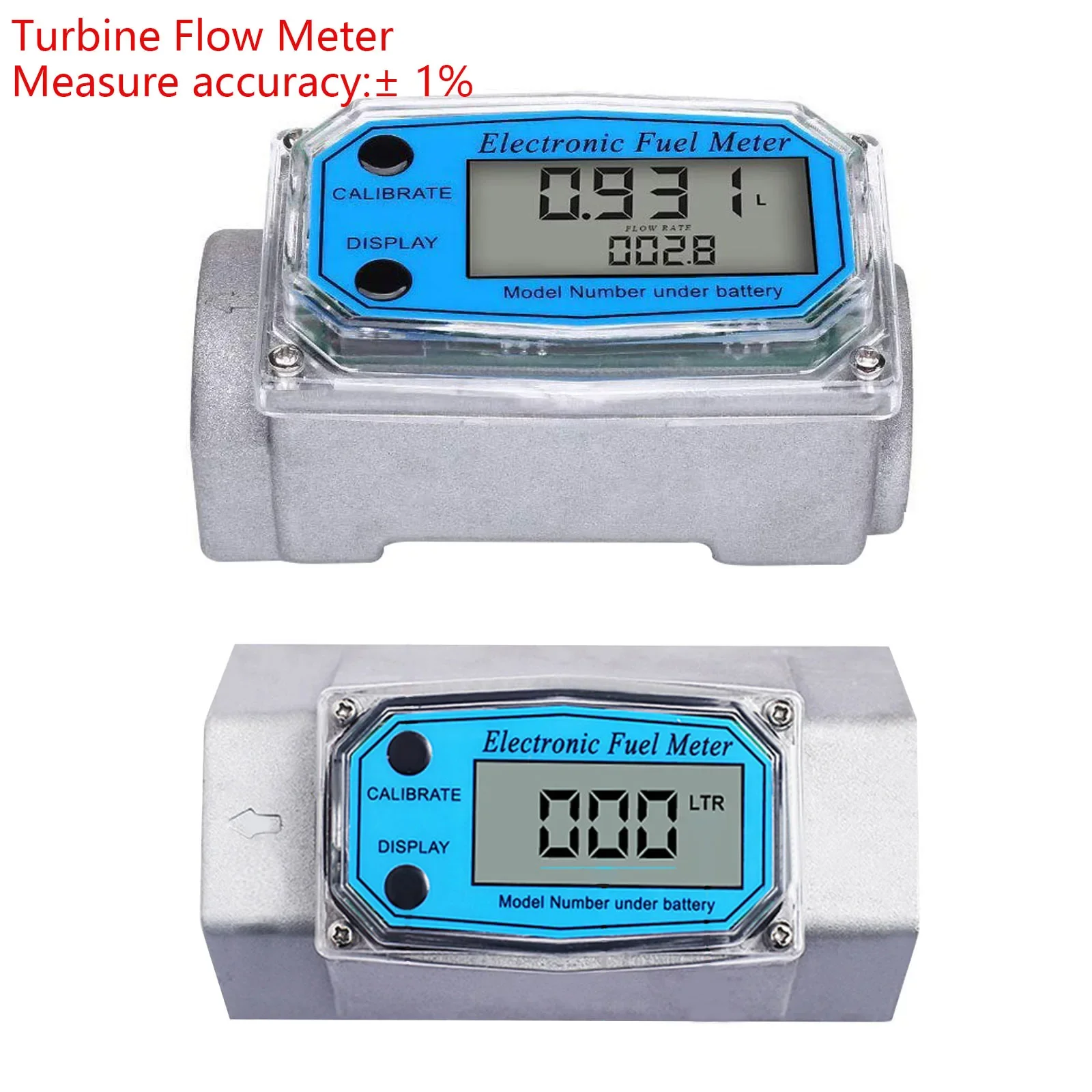 Digital Turbine Flow Meter Fuel Diesel Urea Kerosene Gasoline Car Methanol Water Counter Sensor Indicator Controller Tables Tool