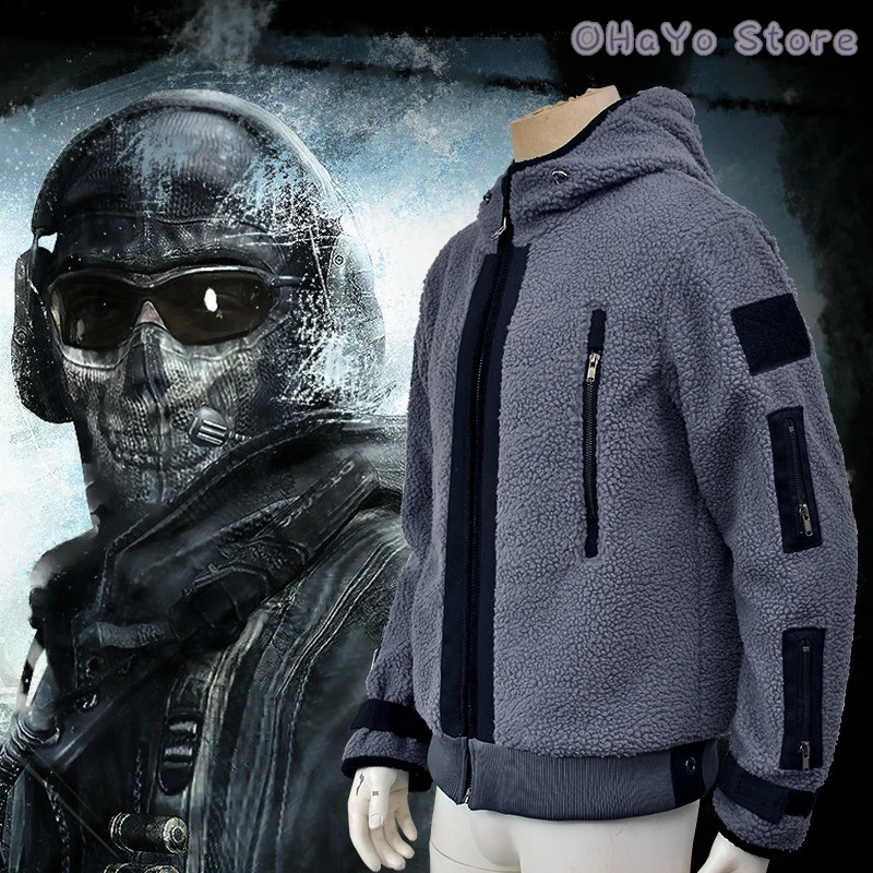 Call of Duty Cosplay Jacket TF141 Team Uniform Ghost Combat Suit Men Hoodies Glasses Halloween Costumes Ghosts Skeletons Masks