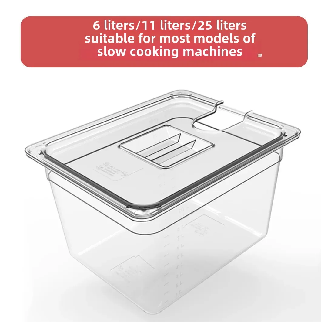 Anova Slow Cooker Water Reservoir Sous Vide Container 11L Large Capacity Sous Vide Bath Tub Pot For Kitchen Small Tool Set