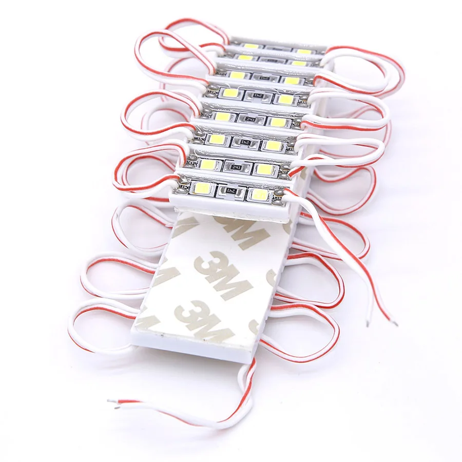 20PCS Small Size LED Module Light 2835 SMD 2 LED DC12V Waterproof IP65 Advertising Sign Backlight Storefront Modules Strip Lamps