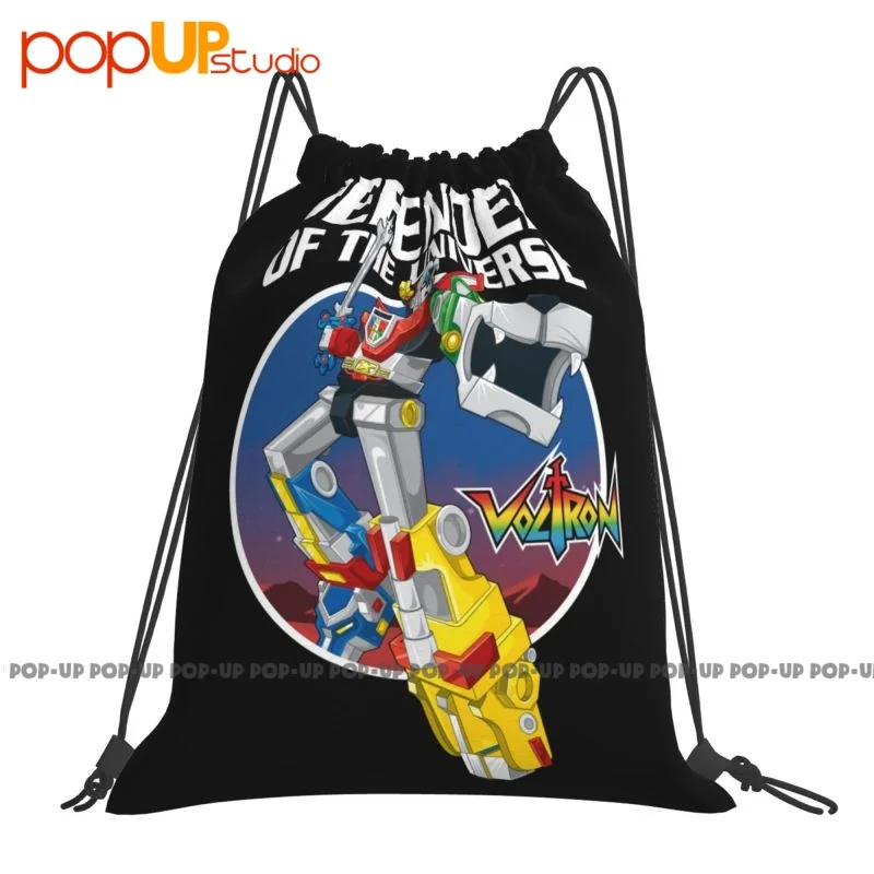 Voltron Defender Of The Universe Drawstring Bags Gym Bag Creative Gym Tote Bag