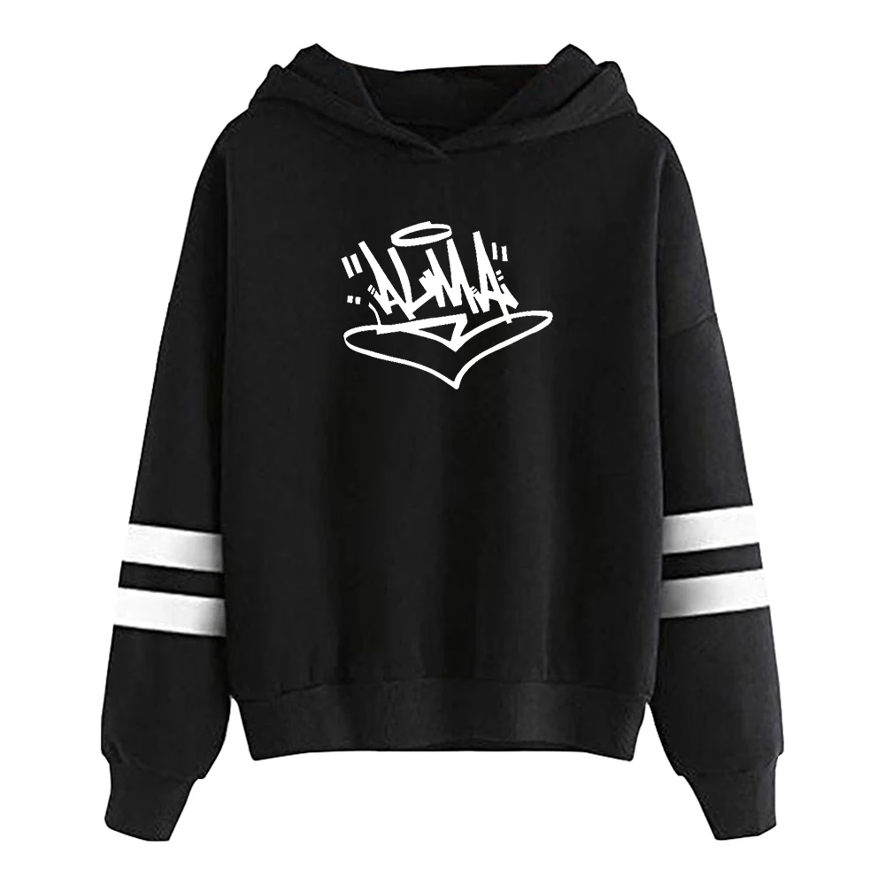 

Nicki Nicole Merch ALMA Logo Hoodie Pocketless Parallel Bars Sleeve Streetwear Men Women Hooded Sweatshirt Hip Hop Clothes