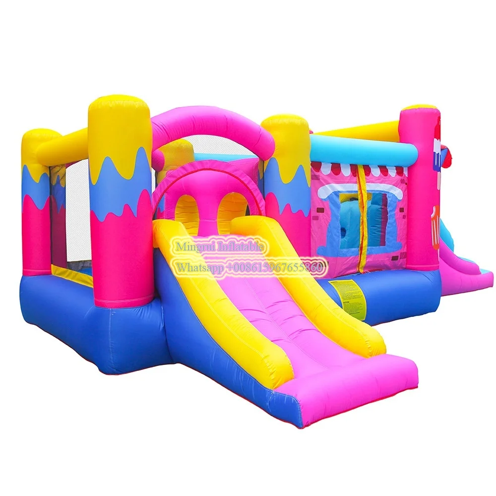 

Customized Inflatable Trampoline Slide Combo Indoor Trampoline Outdoor Trampoline Slide