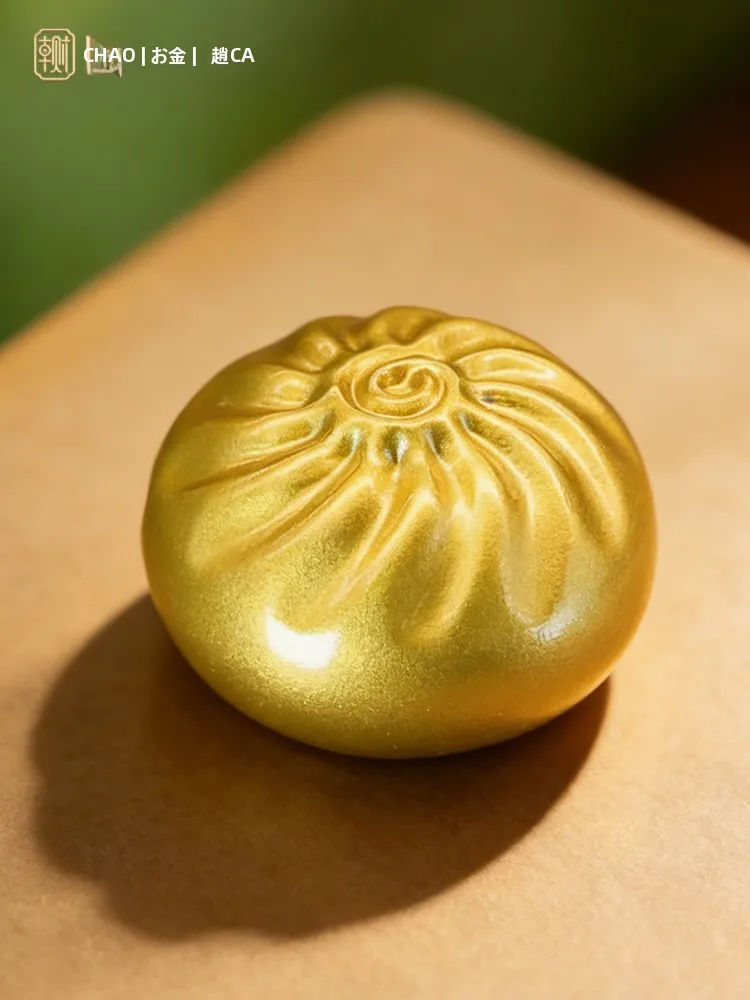 

Бронзовые декоративные фигурки Баоцзы: Ежедневное восхождение к удаче, маленькие украшения для рабочего стола, подарок на новоселье, сувенир для ежегодных встреч.