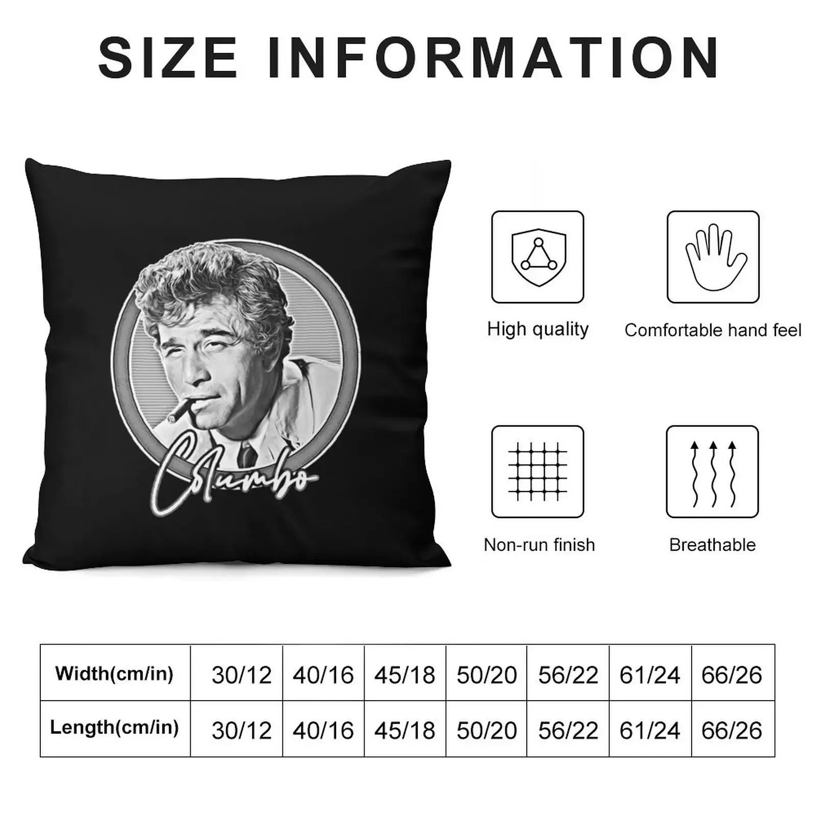 Columbo Throw Pillow Embroidered Cushion Cover Sitting Cushion pillow