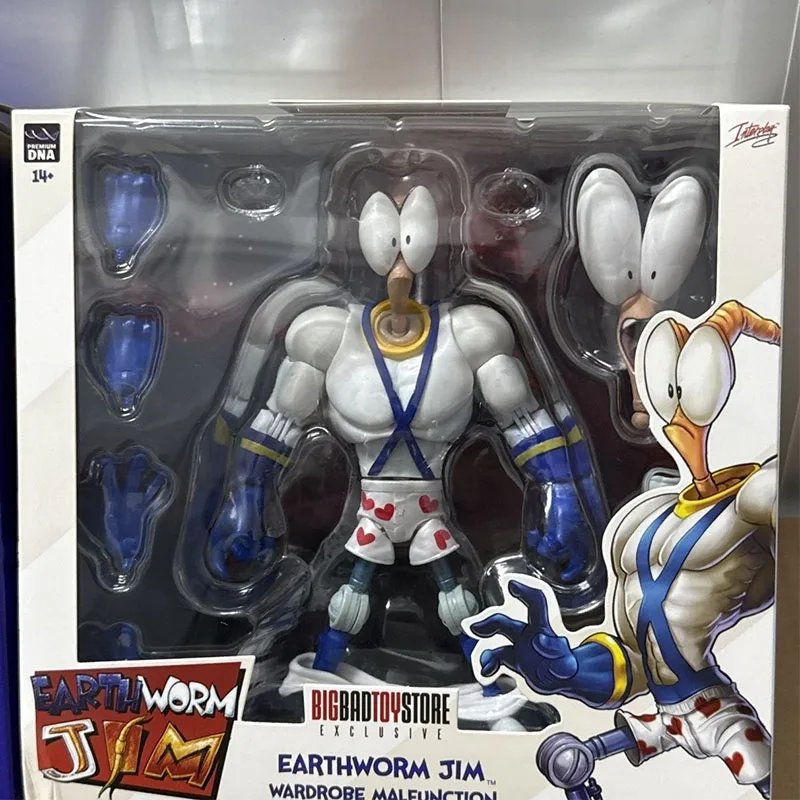 

Earthworm Figure JIM Action Figuras Wardrobe Malfunction Game Peripherals 6-Inch Collection Model Doll Ornament Gift for Kids