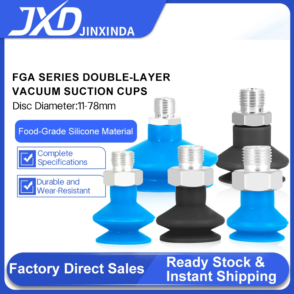 FGA 78 Extra Large Bellows Suction Cup 78mm 2.5 Layers Vacuum Pad for Big Bag Handling Automotive Production Line Sucker