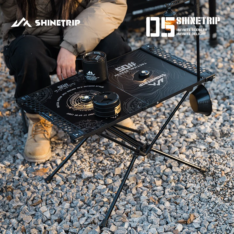Multifunctional IGT Table Bracket ShineTrip Aluminum Alloy Lightweight Tactical Foldable Portable Picnic Camping Desk Support