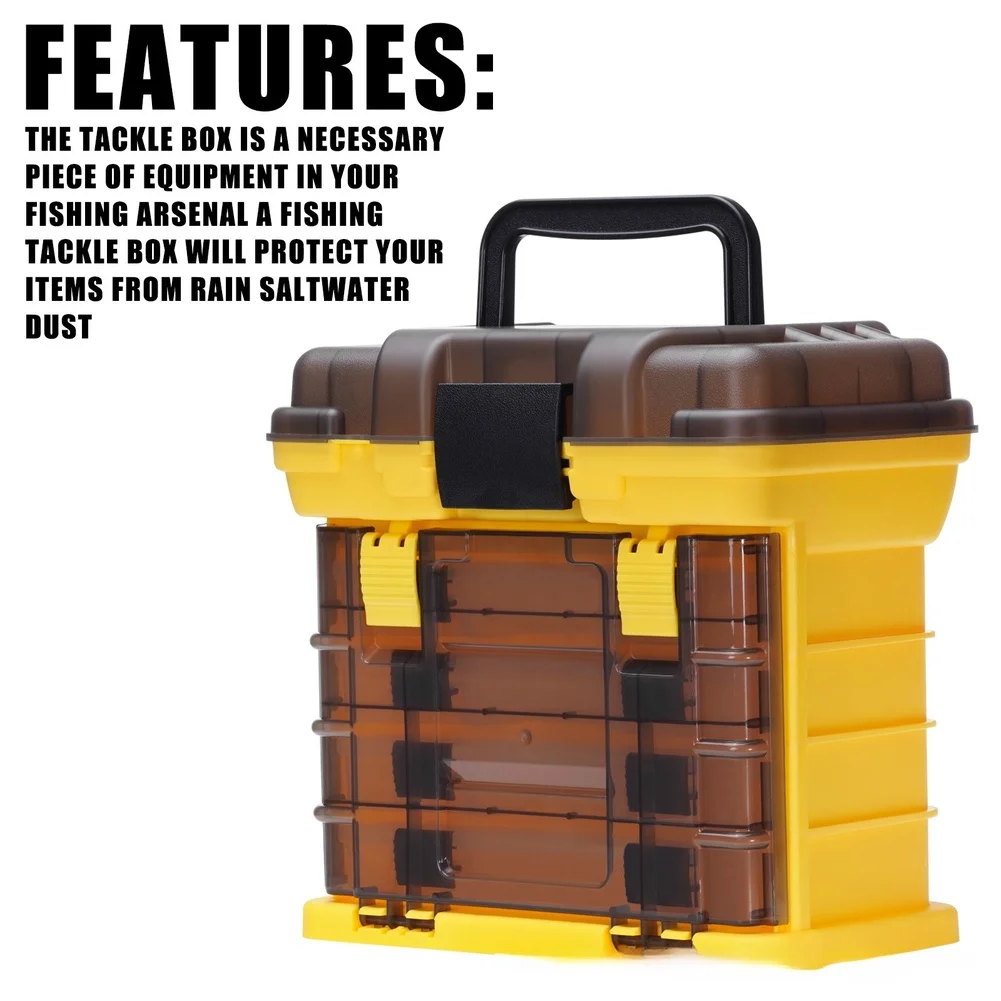 

Fishing Tackle Box Portable Design with Multiple Drawers and Large Capacity for Hooks For Lures and Fishing Gear