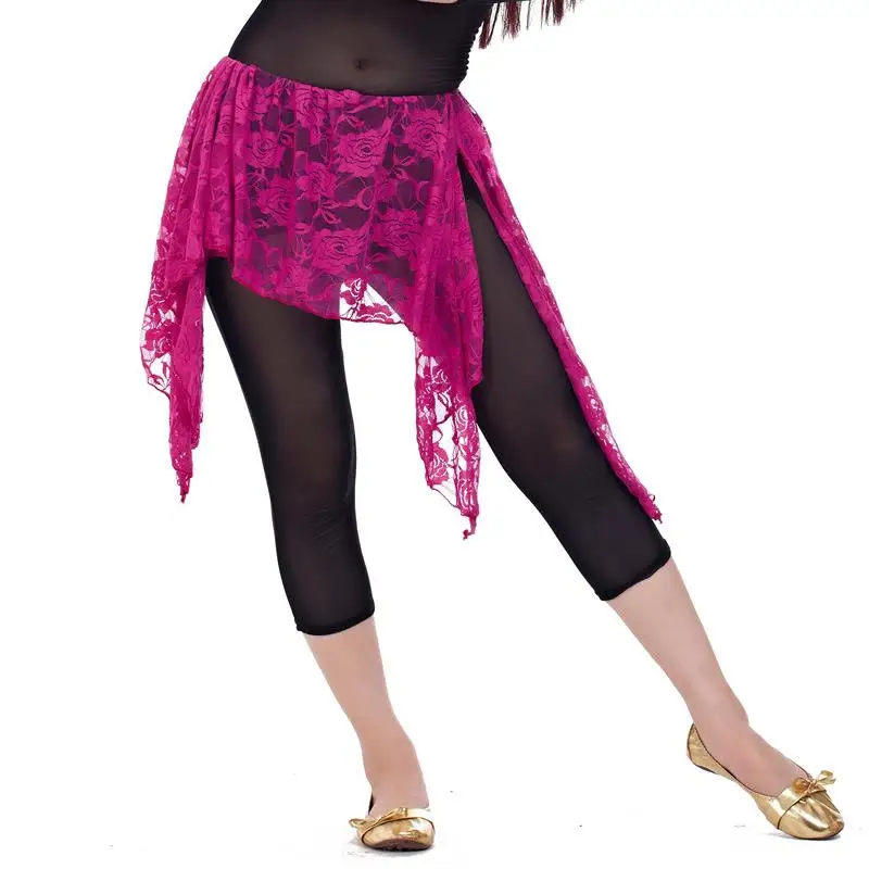 lace-waist-skirt-belly-dance-practice-suit-set-hip-towel-waist-belt-fitness-exercise-square-dance-ensemble-pure-color-pattern