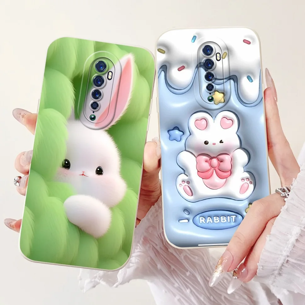 For Oppo Reno 2 Case Cute Fashion Panda Cartoon Cover Soft Silicone Case For Oppo Reno2 Reno 2 PCKM00 CPH1907 Back Cover Coque
