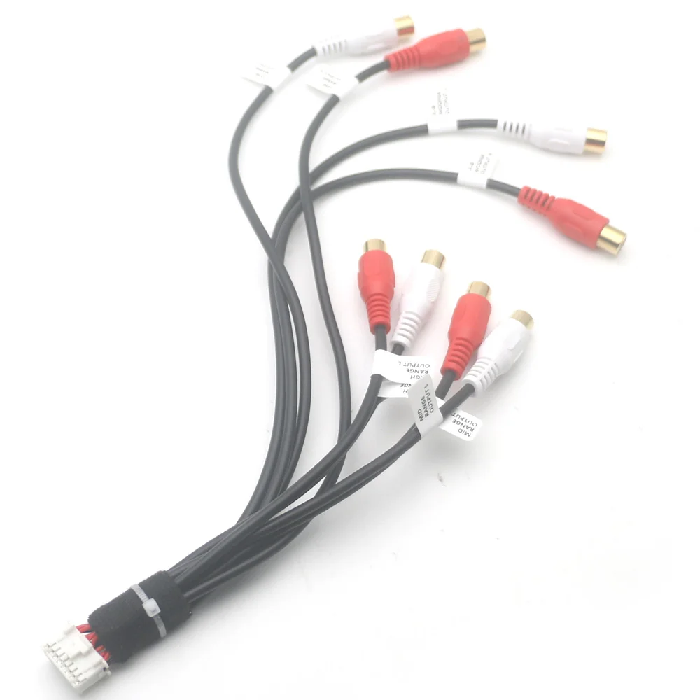 16 Pin Car Stereo Radio Subwoofer Mid High Low Range Out RCA Cable