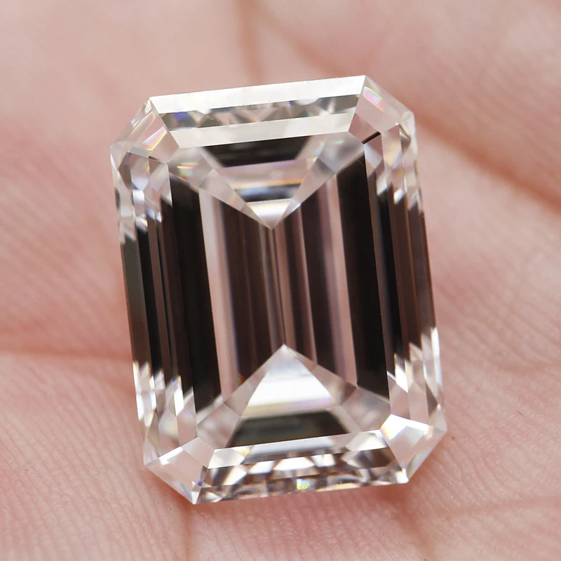 Real D Color GRA Certified Moissanite Stone Emerald Cut 0.5-10.0ct VVS1 Positive Pass Diamond Tester with Certificate