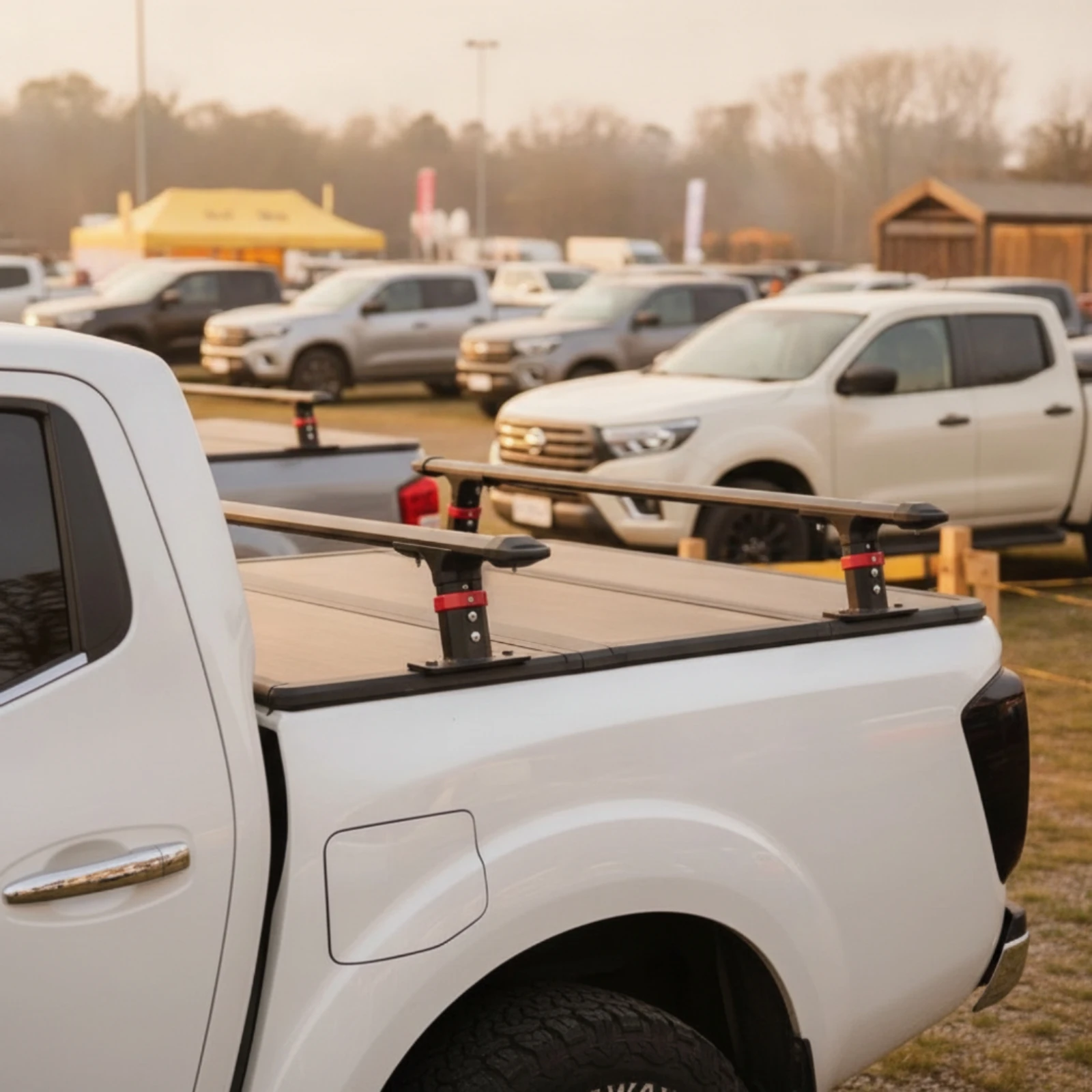 Pickup Bed Rack with Clamps Heavy-Duty Truck Bed Crossbar Crossbar Rack Compact for Campers, Camping, Travel