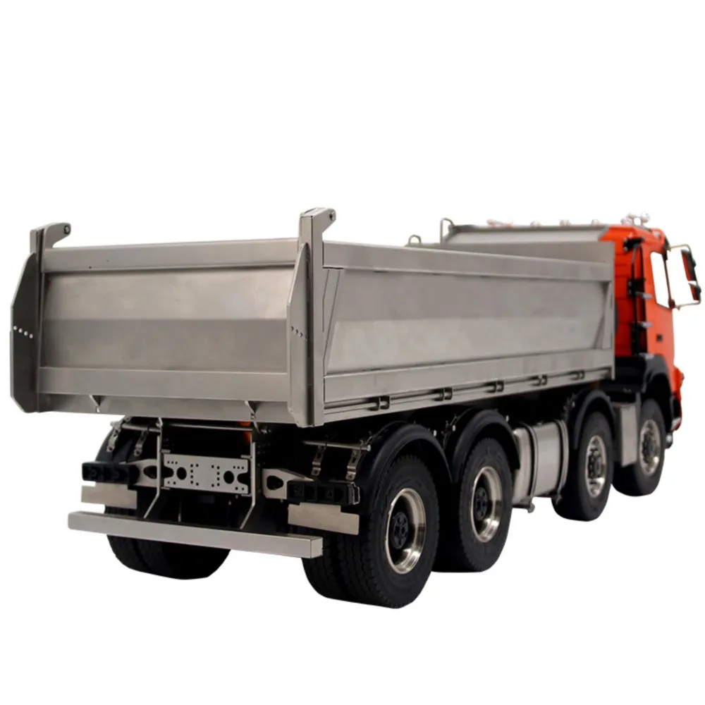 JDM 161 65D 1/14 8*8 المعدن الهيدروليكي RC شاحنة قلابة نموذج سيارة مجمعة مع I6S راديو مربع على شكل حرف U دلو TH19700-SMT8 #5