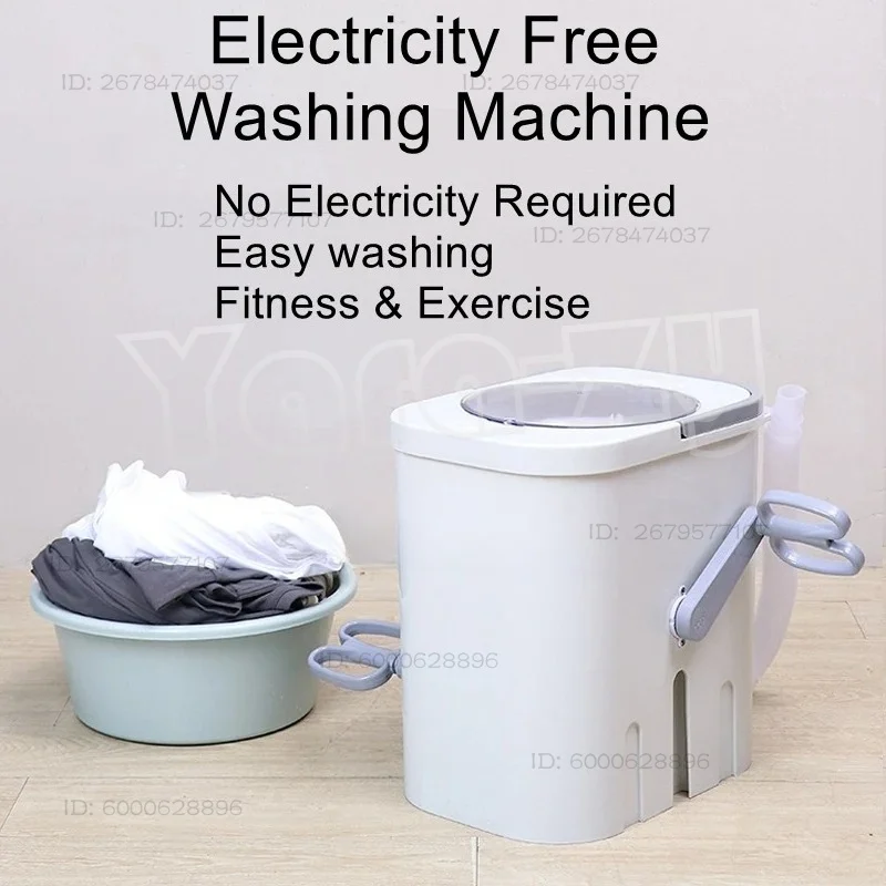 Electricity-free manual washing machine small household student dormitory hand crank pedal